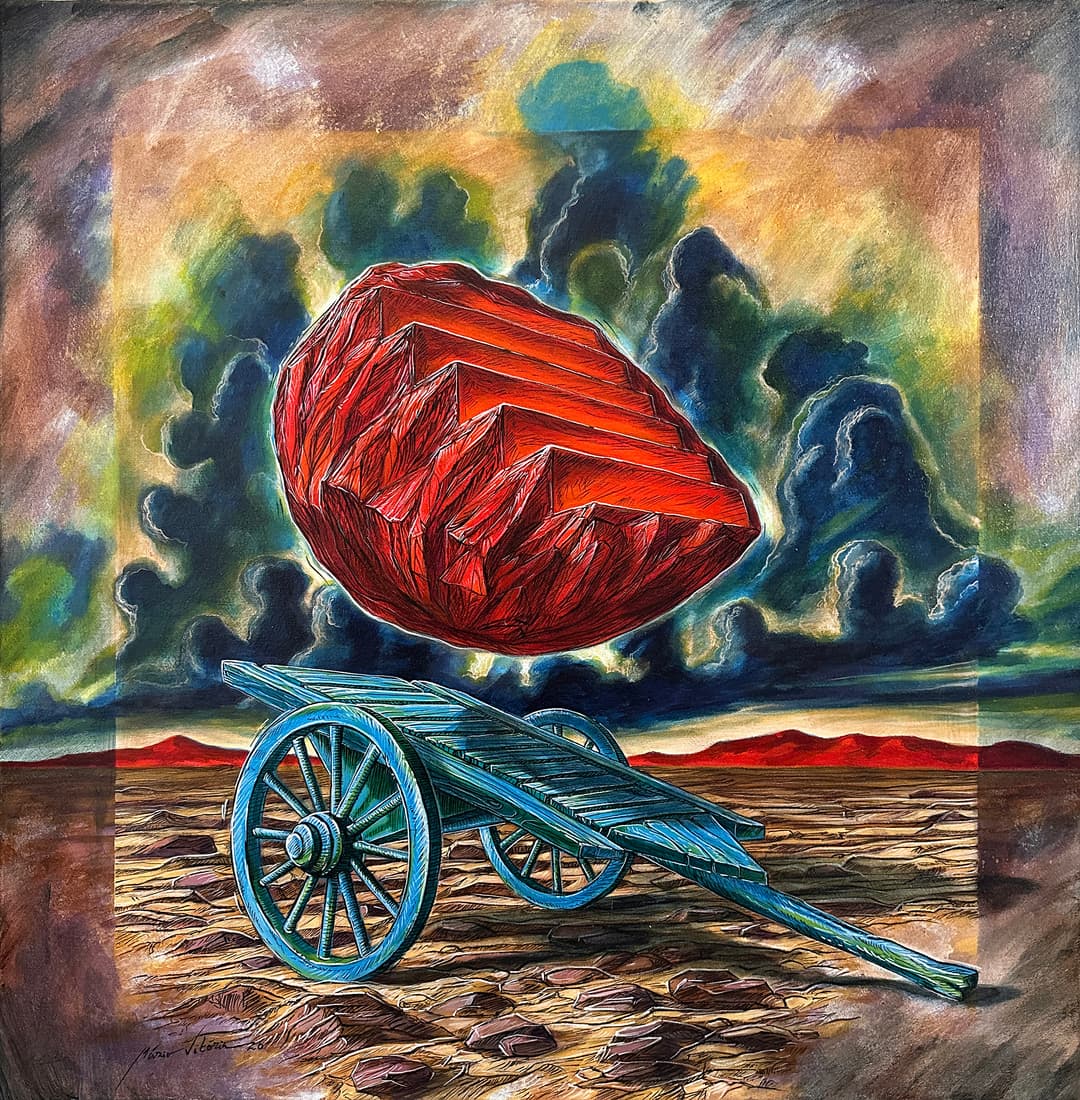 MV A grandeza de um país ve-se pelo caracter do seu povo, 60x60cm, acrílico sobre tela, 2026