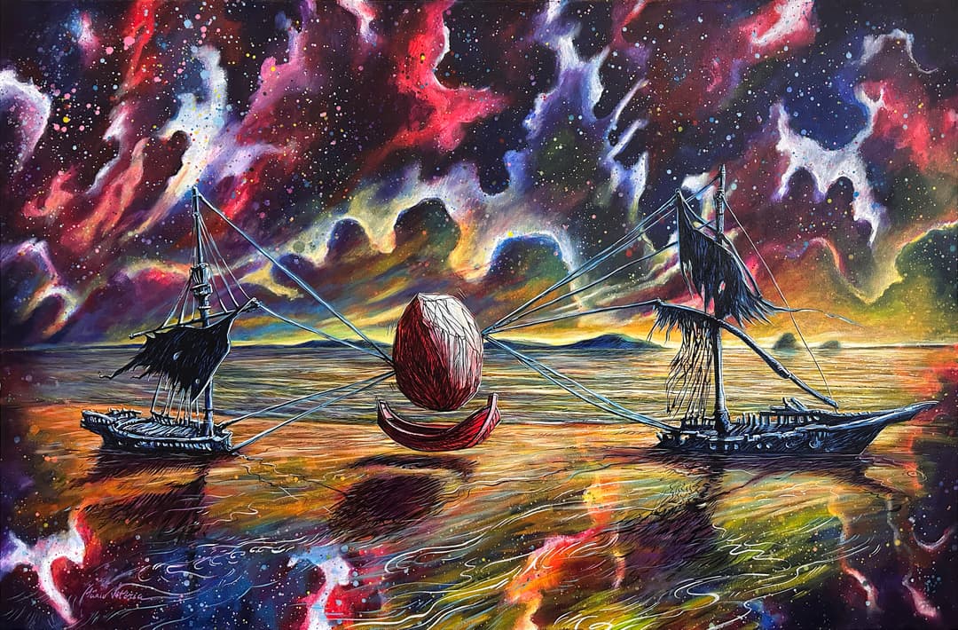 MM Existe um laço de Esperança, acrílico sobre tela, 80x120cm, 2026