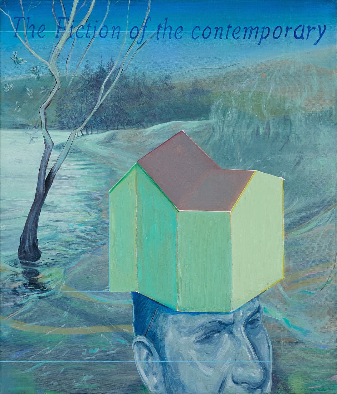 FILIPE RODRIGUES (1)The Fiction of the contemporary, 2025 Acrílico sobre tela, 70x60 cm
